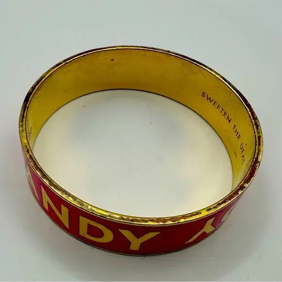 kate spade ARM CANDY Bracelet Pink Gold Bangle Preppy Retro Summer - Picture 13 of 14